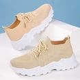 thumbnail image 5 of IEMIEMIEM Women Walking Shoes 2026 Slip On Tennis Sneakers Non-Slip Gym Workout Mesh Casual Sock Trainers Breathable Lightweight Comfortable Orthopedic Shoes Khaki 8 Wide, 5 of 8