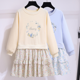thumbnail image 2 of Vestido de niña, vestido de primavera y otoño, niña pequeña de estilo occidental, falda de retazos de manga larga, versión coreana, niña, 2 of 4