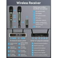 thumbnail image 4 of Fixdono Wireless Microphone System, Dual Handheld Cordless Dynamic Microphones for Singing Karaoke, Speaker, Conferences, Wedding, Church, 328 ft, 4 of 8
