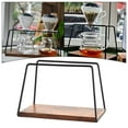 thumbnail image 6 of Coffee Dripper Filter Wooden Base Essential Tool Lightweight for Coffee Lovers Black Metal Accessory Durable 20.1x11cm Base, 6 of 8