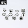 thumbnail image 3 of Leodye 1PCS Hollow Carved Diamond Sun Face Set Exquisite Design Women Fashion Party Statement Jewelry Accessory, 3 of 9
