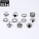 thumbnail image 3 of Anillos para mujer, regalos para mujer, anillo tallado con cara de sol y diamantes negros huecos., 3 of 5