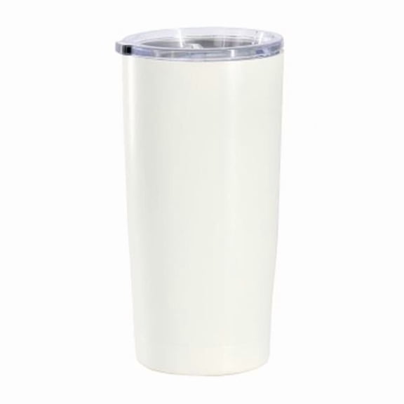 Gibson Home 142740.01 18 oz Marina Stainless Steel Thermal Tumbler with Acrylic Lid, Cream