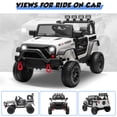 thumbnail image 6 of 24V Powered Ride on Cars for Toddlers, Ride on Truck for kids Boys Girls Gifts 2-5, Ride on Toys with Remote Control, Bluetooth, Music, LED Light, MP3 Player, 4 Wheel Suspension, White, 6 of 8