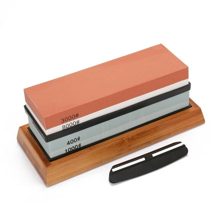 

Abody400/1000 3000/8000 Grit Premium Whetstone Cut Sharpening Stone Set Ideal Sharpener for All Non Slip Base Cutter Sharpener