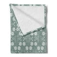 thumbnail image 2 of Garden Soft Flannel Fleece Throw Blanket, Baroque Style Inspired Delicate Daisy Flower Petals and Dots, Cozy Plush for Indoor and Outdoor Use, 60" x 80", Pale Sage Green White, by Ambesonne, 2 of 5