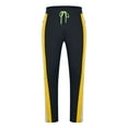 thumbnail image 5 of HOOMEUMY Men's Track Pants Striped Elastic Waist Trousers Straight Leg Comfy Sport Pants Loose Fit Leisure Jogging Bottoms Athletic Fitness Trackpants Yellow XL, 5 of 6