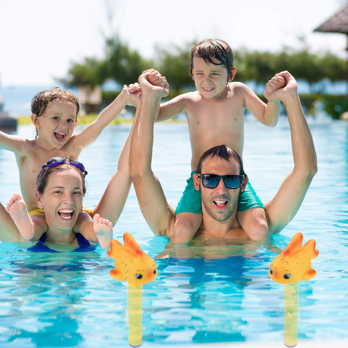 Bath Water Floating Thermometer for Swimming Pool Gold Fish Swimming Pool Thermometer with String Spas,Hot Tubs Aquariums and Fish Ponds Homga Floating Pool Thermometer