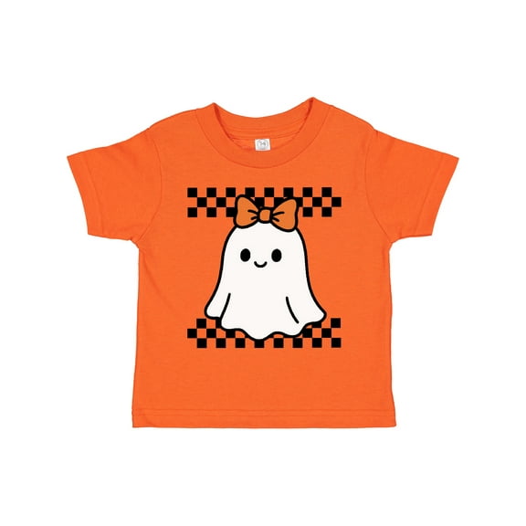 Inktastic Halloween Girl Ghost Checkered Girls Toddler T-Shirt