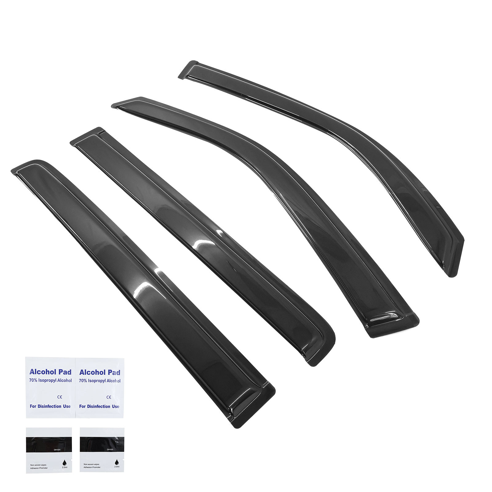 Ikon Motorsports Compatible with 09-15 Honda Pilot Acrylic Window Visors Vent Deflector Rain Guard 4Pc Set Outside Mount 2009 2010 2011 2012 2013 2014 2015