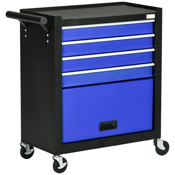 DURHAND 4-Drawer Tool Chest Rolling Tool Box with Storage Cabinet Handle