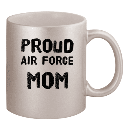

Proud Air Force Mom - 11oz Ceramic Silver Coffee Mug