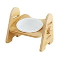 thumbnail image 1 of Cat Dog Bowl 15 degree Raised Small Medium Dogs Adjustable Height Pet Food Feeder Single Bowl, 1 of 8