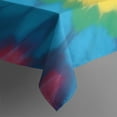 thumbnail image 4 of Colorful Rainbow Tie Dye Spiral Pattern Rectangle Tablecloth 60"x102",Waterproof Polyester Rectangle Table Cloth, Wipeable Spillproof Polyester Tablecloth for Dining, Camping, Indoor and Outdoor, 4 of 6