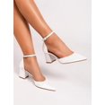 thumbnail image 6 of Women's Pointed Toe D'Orsay Adjustable Ankle Strap Block Heel Satin Dress Pumps for Bridal Wedding Party Office Daily Wear, 6 of 6