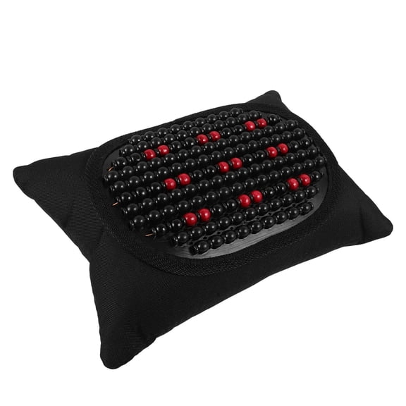 BESTYASH Car Headrest Cushion Black Wood Beads Portable Versatile Use