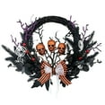 thumbnail image 2 of sruoe Halloween Decor, Halloween Decoration Indoor, Artificial Wreaths, Halloween Decoration Outdoor, Halloween Decoration, Halloween Skull Ghost Wreath, Halloween Wreaths for Front Door, 2 of 7