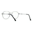 thumbnail image 2 of 90s Large Round Optical Quality Metal Rim Blue Light Flitering Computer Glasses Gunmetal Black, 2 of 4