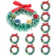 thumbnail image 2 of 10 Uds. Guirnalda navideña, decoración de corona navideña, guirnalda para puerta delantera, adorno colgante de Navidad, 2 of 6