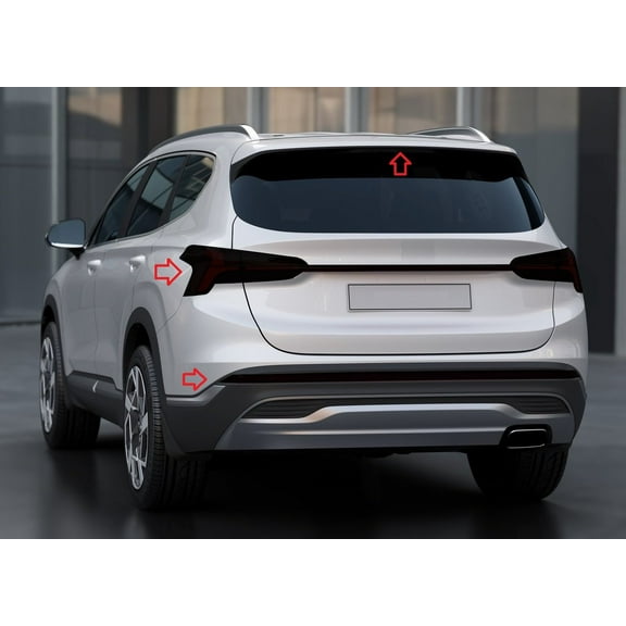 BlingLights Brand Tinted Taillight Film Covers for 2021 2022 2023 Hyundai Santa Fe
