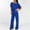 blue, variant on Jumpsuit for Women Women Short Sleeve Playsuit Clubwear Straight Leg Jumpsuit With Belt