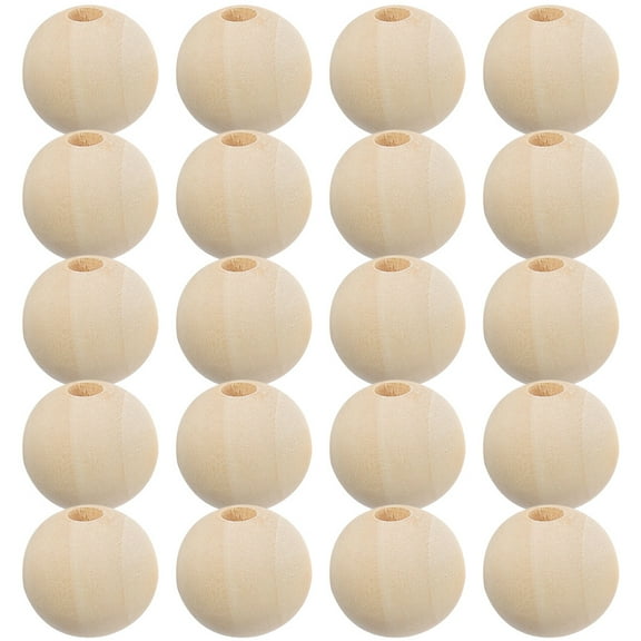 HEALEEP Wood Craft Bead Wooden Bright Colors 100Pcs 1In
