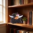 thumbnail image 5 of syligr 6 Inch Highland Cow Plush Toy, Soft Fluffy Stuffed Animal with Flower Headband, Cute Cow Doll, Mini Cow Plushie, Huggable Farm Animal Decor for Bedroom Shelf, Birthday Gift for Animal Lovers, 5 of 6