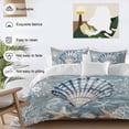 thumbnail image 3 of Shell Duvet Cover Set Full Size, Coral Starfish 4 Piece Soft Microfiber Bedding Set with 1 Duvet Cover, 1 Flat Sheet, 2 Pillowcases, 3 of 9