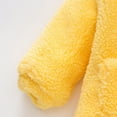 thumbnail image 6 of Bysome Toddler Girls Coat Thick Woolen Winter Cute Plus Fluffy Hooded Bear Ears Bow Jacket Outwear Long Sleeve Crew Neck Cute Print Kids Coat Yellow Size 2-3 Years, 6 of 7