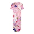 thumbnail image 5 of Vestido de Manga Corta para las Mujeres, Vestido Casual de Cuello en V de Bolsillo de Impresión de Moda Sexy Hecho de Poliéster Ligero para el Verano, Vestido de Verano para las Mujeres, 5 of 5