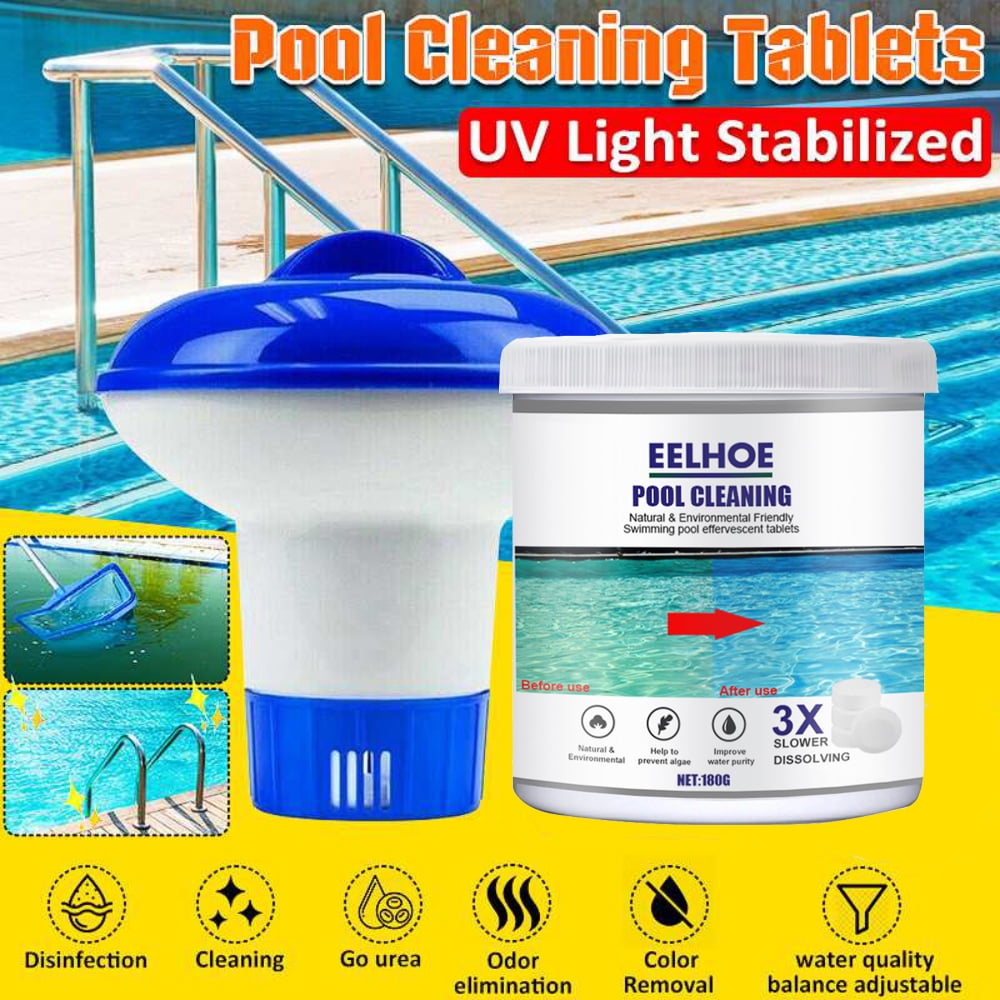 Swimming Pool Chlorine Floater, with Chlorine Tablets, Thick Plastic Floating Chlorine