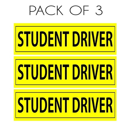 Student Driver' Magnet - Bumper Stickers for A New Driver - Car Sign By Flexible Magnets (12