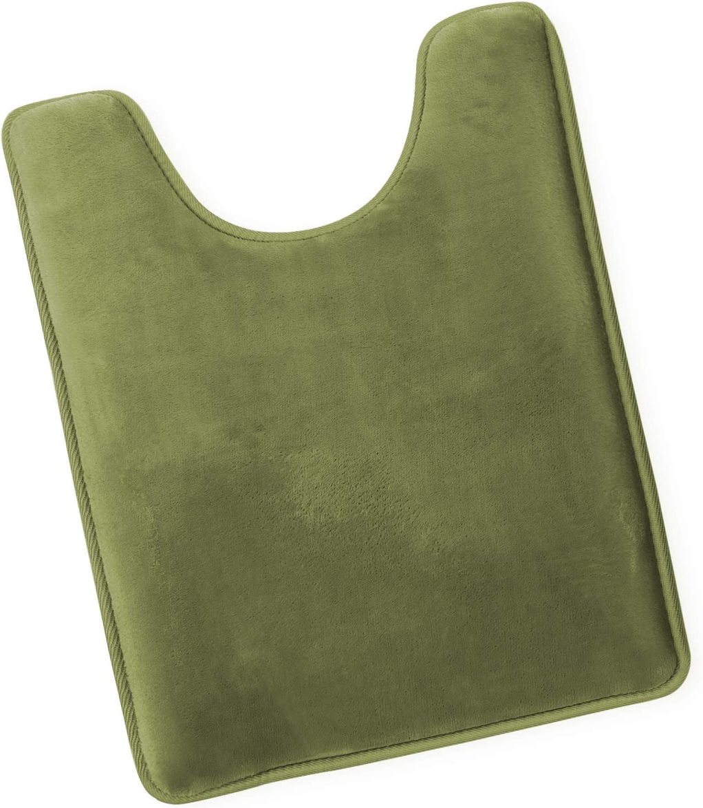 HELISICoil Bathroom Contour Rug, Ultra Soft Non Slip and Cozy, Velvet