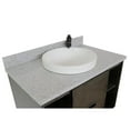 thumbnail image 6 of Bellaterra Home 37" Single wall mount vanity in Linen Gray finish top with Gray granite and round sink, 6 of 11