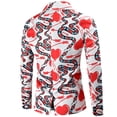 thumbnail image 5 of YanHoo Valentines Day Suit Men Pink Heart Print Jackets One Button Long Sleeve Suit Slim Fit Jackets Suit for Prom Party Men Valentines Day Gifts for Boyfriend, 5 of 9