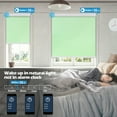 thumbnail image 3 of Keego Motorized Shade Remote Control App Control Voice Control Silent Rechargeable Blackout Roller Blinds Auto Window Blinds Aquamarine, 62.5"w x 46"h, 3 of 8