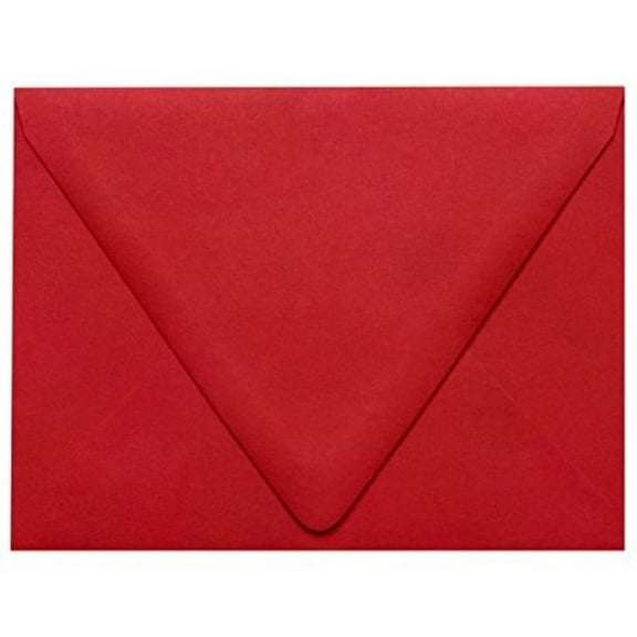 Red Contour Flap Envelopes on 80 lb. - 50 per pack (A6 - 4 3/4 x 6 1/2)