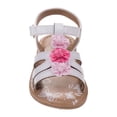 thumbnail image 3 of Laura Ashley O-LA81533S-White Patent-8 Girls Sunny Fabric Flower Sandal, White & Patent - Size 8, 3 of 3