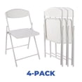thumbnail image 3 of (8 pack) Mainstays Resin Folding Chairs, White, Set of 4, 3 of 13