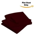 thumbnail image 3 of The Great American Store 600 Thread Count 100% Cotton Solid Flat Sheet (Pack of 6, King, Burgundy)- Top Sheets - Durable Quality - Luxury Bedding, 3 of 5