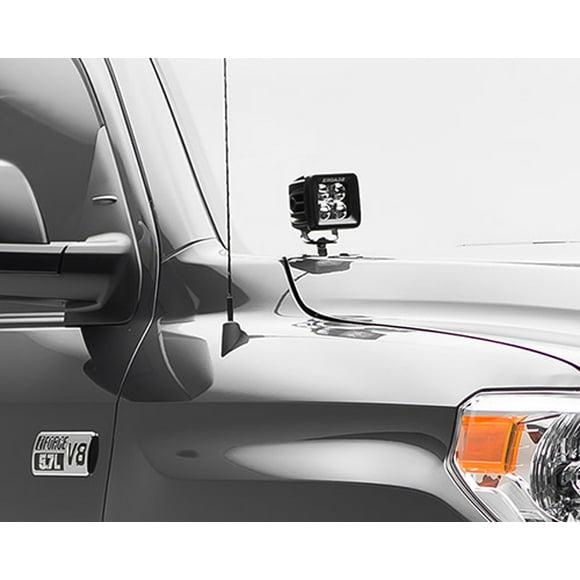 Z369641 Zroadz Support de Montage pour Feu de Conduite/brouillard à Charnière de Capot; Revêtement en Poudre; Supporte une Capsule de Lumière de 3 Pouces; Noir Brillant; Acier; Ensemble de 2