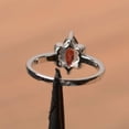 thumbnail image 3 of marquise cut garnet wedding ring sterling silver January birthstone ring, 3 of 3