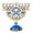 Doves and Flowers, variant on STP Goods Flowers Enamel Menorah with Gold Plating in Gift Box 7.9x4.7" (20x12 cm) Judaica Hanukkah Menorah Hand-Painted Artistic Menorah Metal Candelabra with Jeweled Accents, Blue and Gold