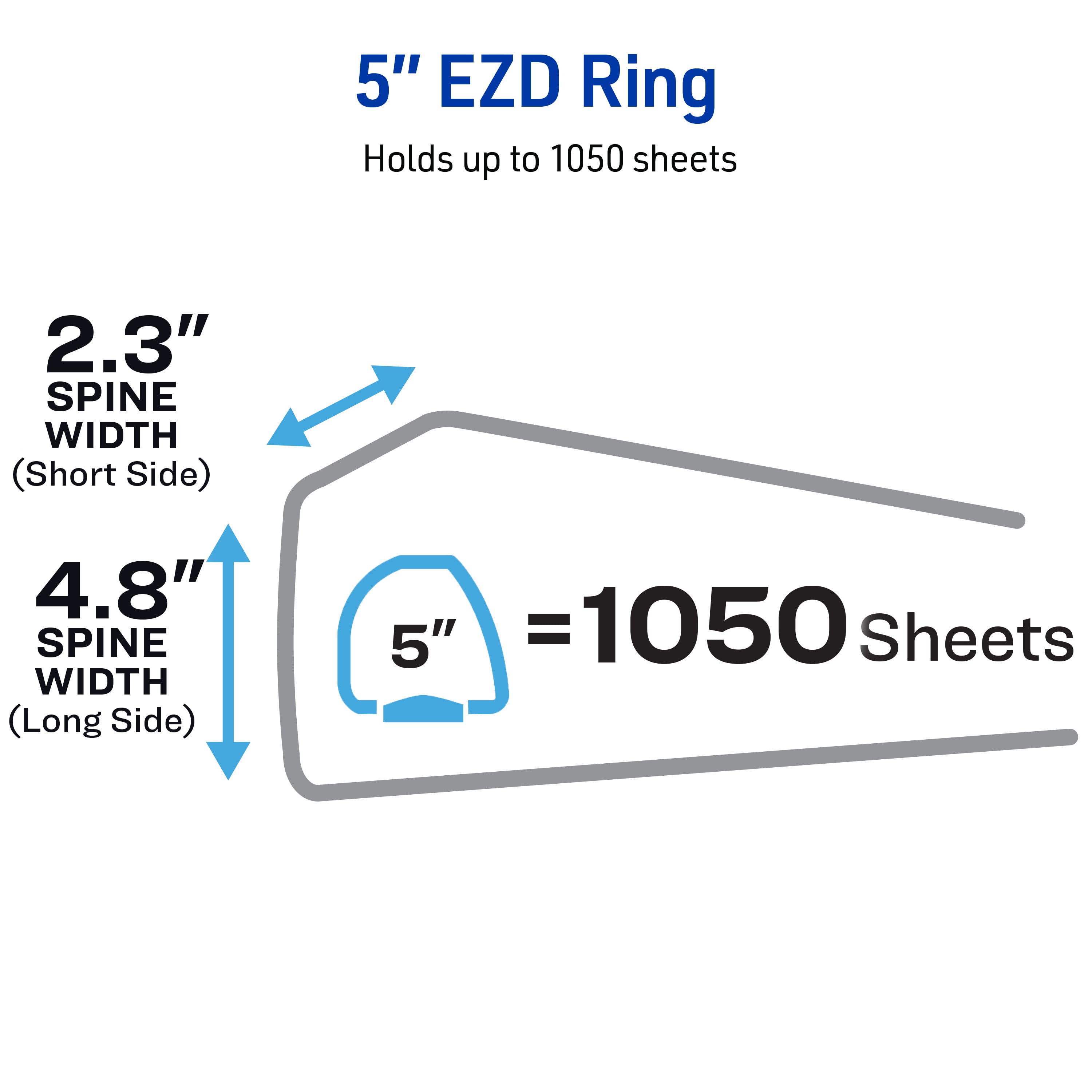 Avery Heavy-Duty Binder, 5" One Touch EZD Rings, White (79106)