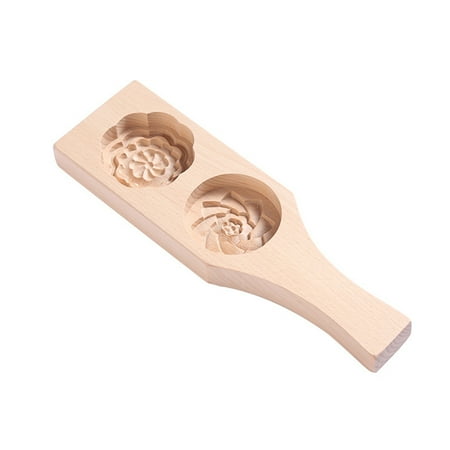 

HOMEIU 3D Flower Pattern Wooden Baking Mold Press Mooncake Mold Mid-autumn Festival
