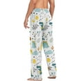 thumbnail image 6 of FREEAMG Men's Pajama Pants with Pockets Sleepwear Lounge Pants Stretch Casual Cute Dinosaur Eggs, 6 of 7