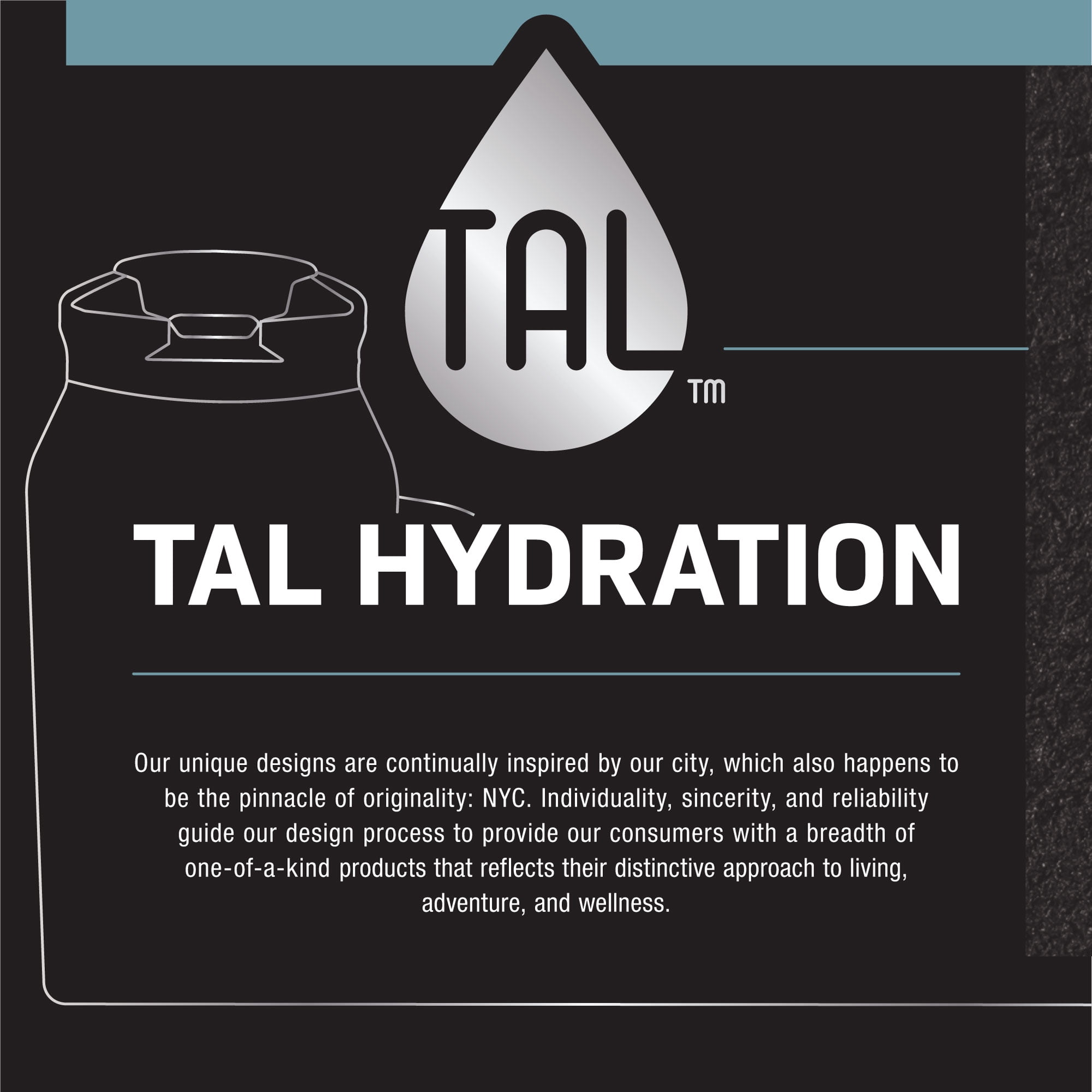 TAL Stainless Steel Basin Water Bottle 40 fl oz, Watermelon