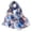 A-Blue56, variant on Womens Scarf Minimalist Lightweight Long Chiffon Shawl Wrap Ink Leaf Print Travel Office Scarf