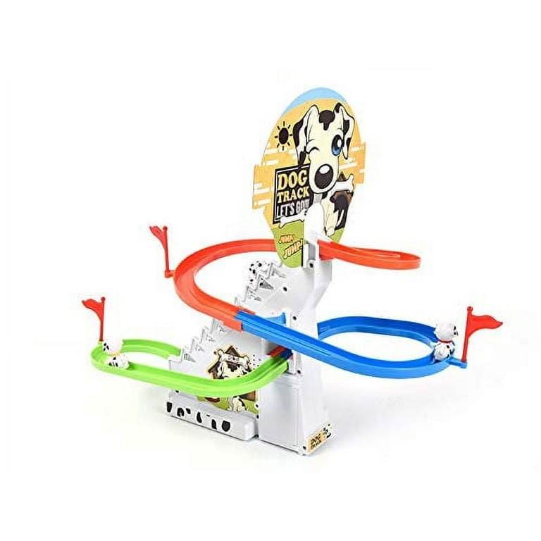 USToyOutlet Dog Days Puppy Track Racer - White - Toy for Kids