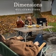 thumbnail image 4 of Coleman Living Collection Folding Table w/Lightweight Aluminum Frame, Brown, 4 of 7